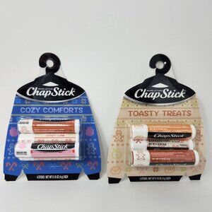 ChapStick Holiday Lip Balm Collection Cozy Comforts & Toasty Treats 4-Stick Pack